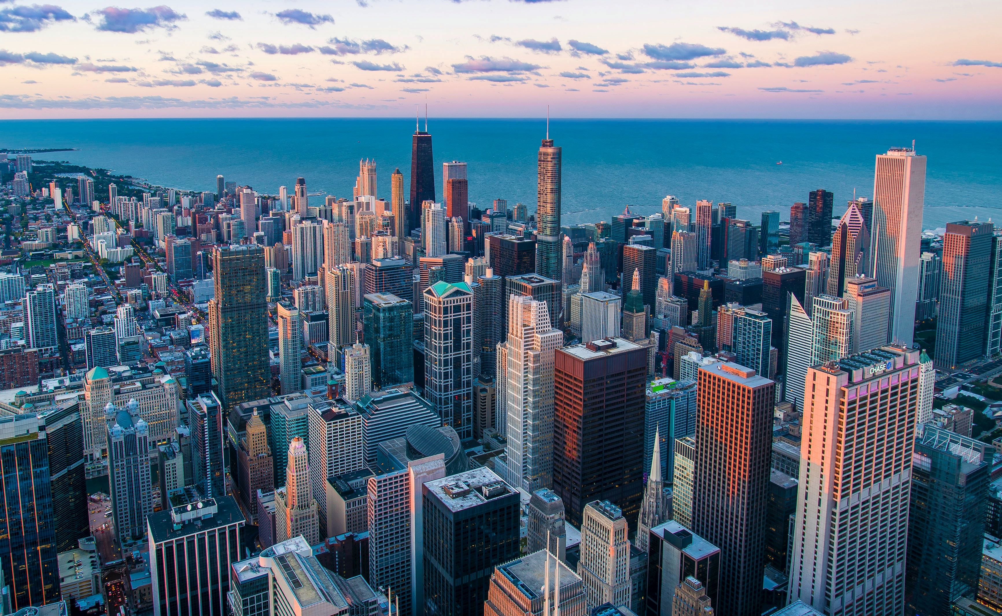 A photo of the Chicago skyline