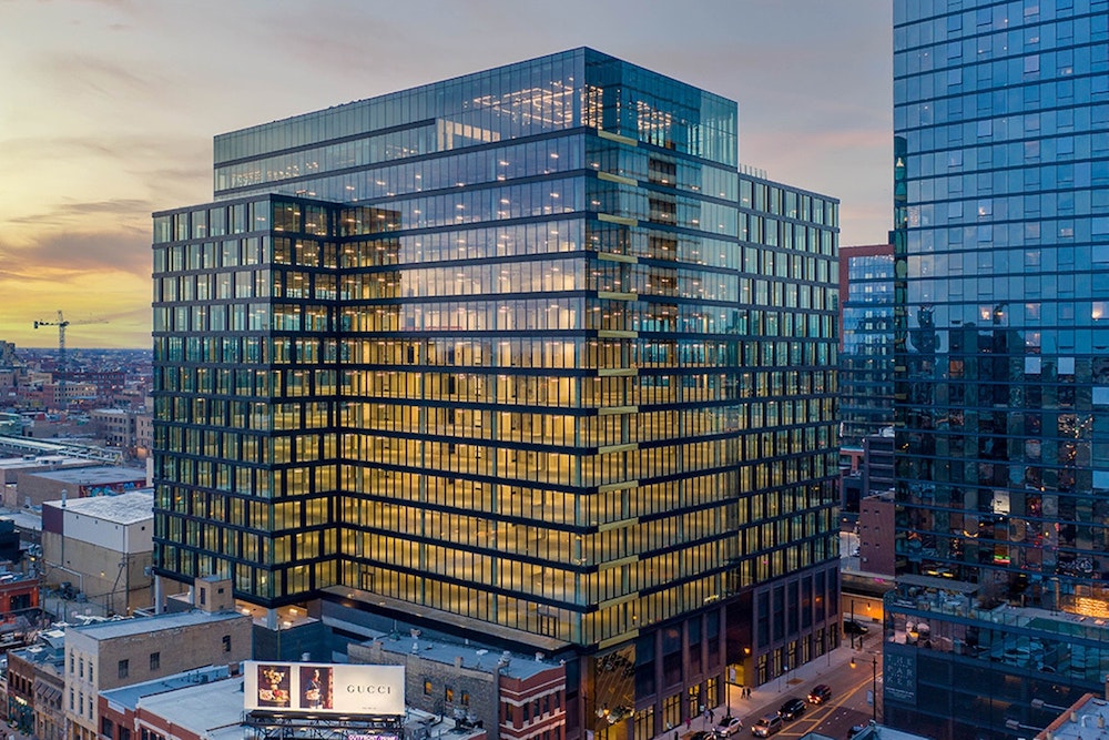 Aerial photo of 167 Green Street office building.