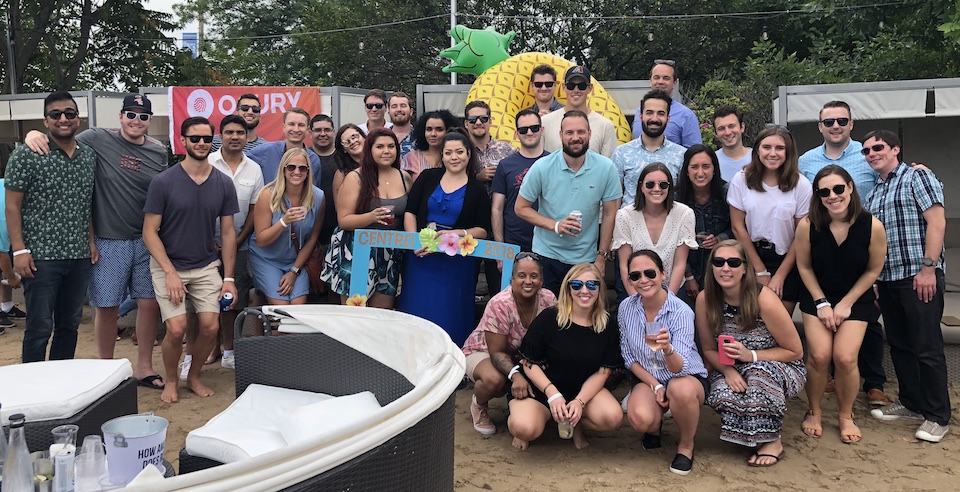 Centro team at beach outing