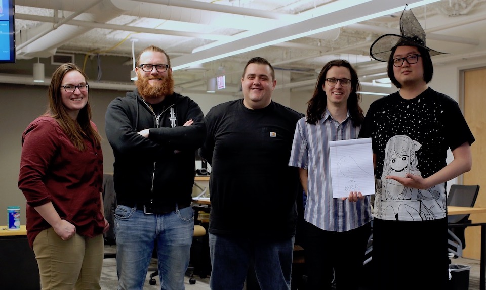 Civis Analytics tech team standing in group photo