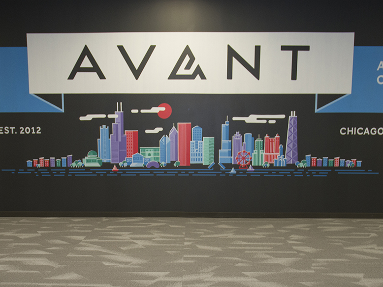 Avant logo in office