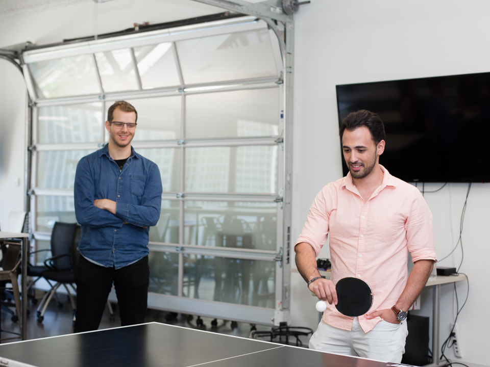 Majed Playing ping pong