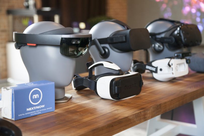 Virtual reality headsets at NEXT/NOW's office