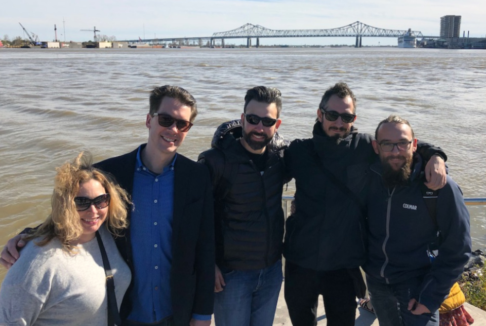 NowSecure team in New Orleans at Mississippi River