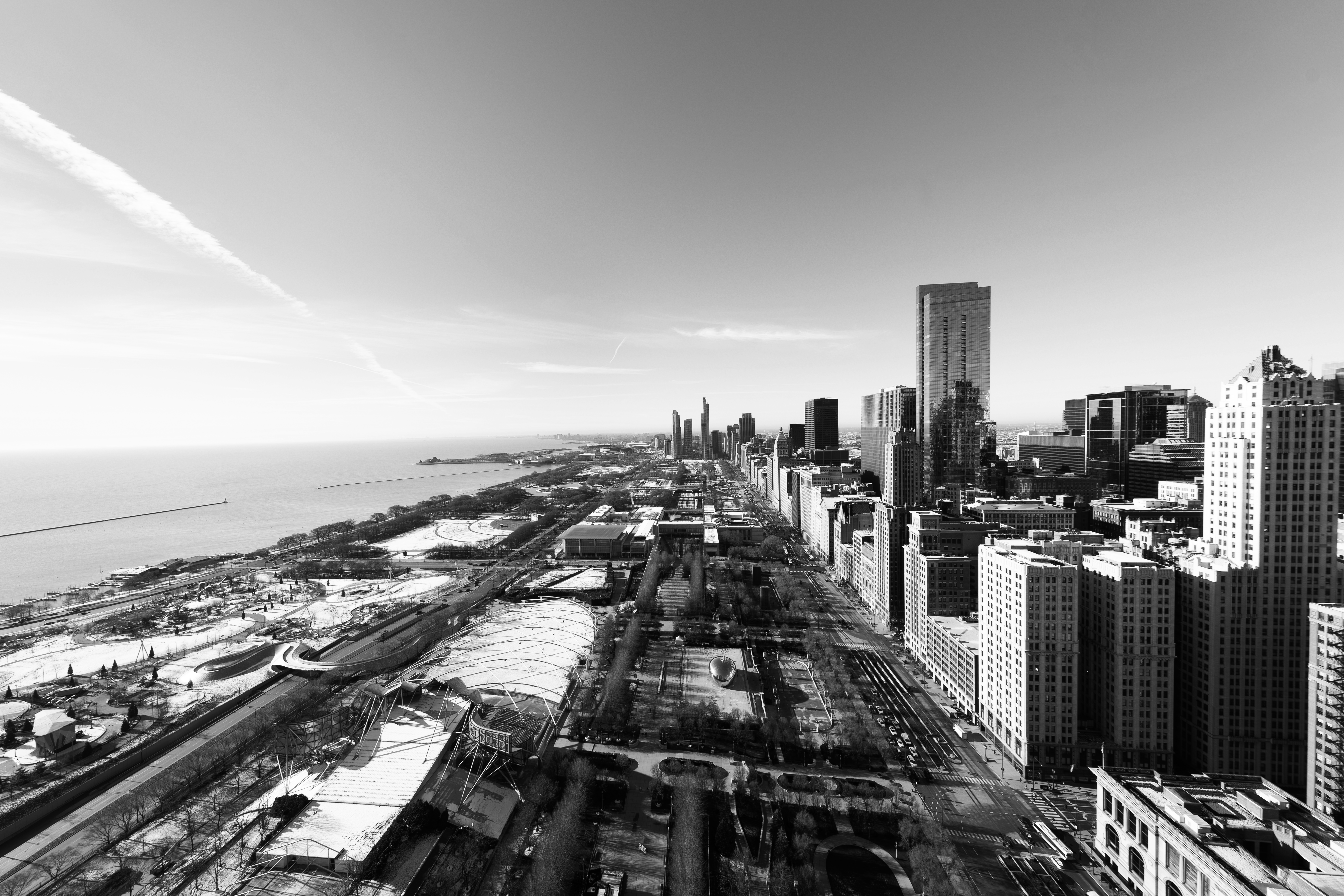 Shot of Chicago and Lake Michgan from OppFi Offices