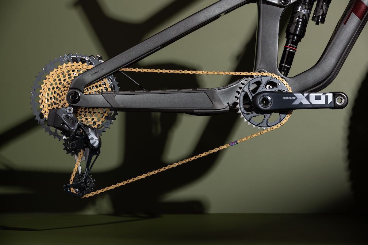 A close-up image of a SRAM bike's gears