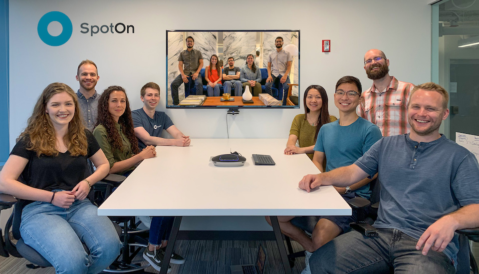 SpotOn development team in group photo