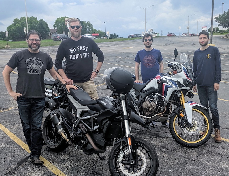 Twisted Road team with motorcycles