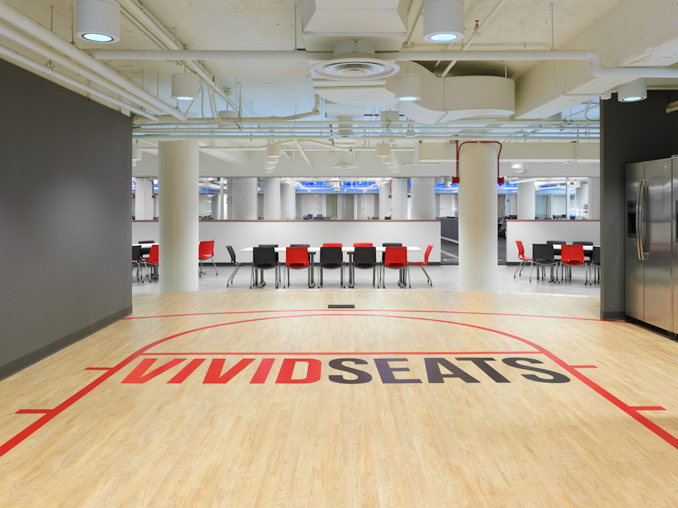 Vivid Seats office basketball court