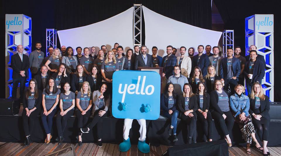 Yello team at company event