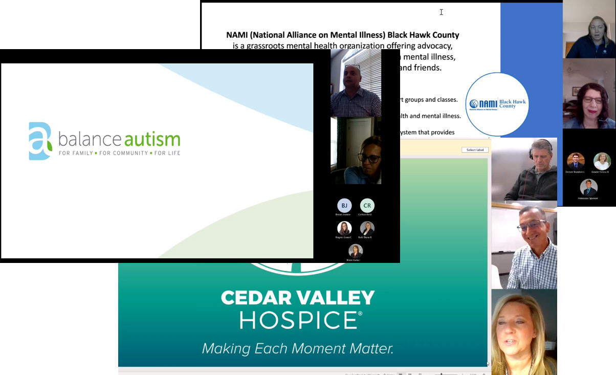 A screenshot of a virtual ABLEd event. 