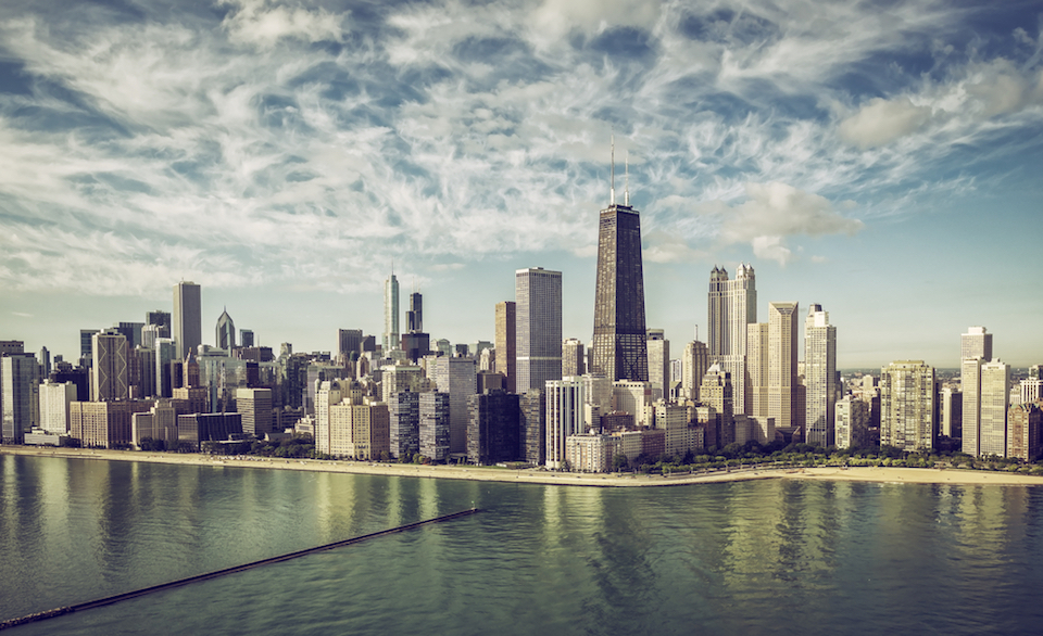 Chicago skyline from the lake