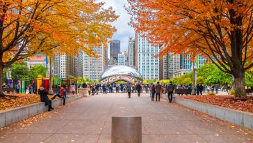 Millennium Park in Chicago during fall