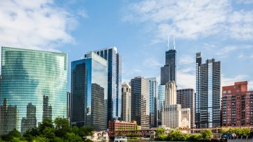 A photo of the Chicago skyline is shown.