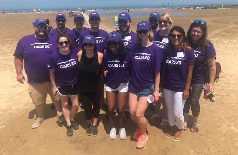 Cars.com team at outing at the beach
