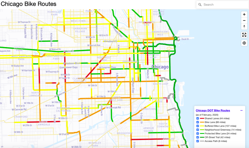 Chicago Bike Lane Map Chicago's First Safe Cycling App Started As A Passion Project | Built In  Chicago